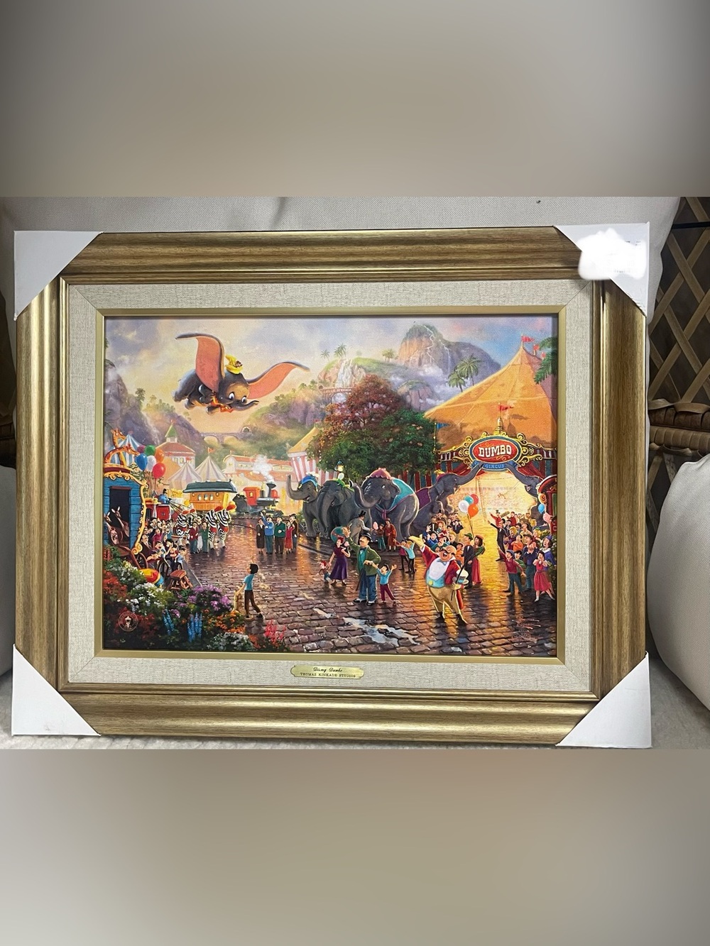 Thomas Kinkade Studios Limited Edition Disney Dumbo Framed Art Print w/COA New!